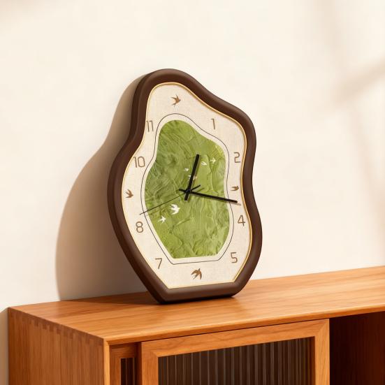 Vintage Schmelzende Wanduhr mit Freiliegendem Zeiger Leicht Ablesbar Zuhause Schlafzimmer Küche Keine Glasabdeckung