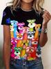 Sea Beach Women T Shirt 3D Animal Flamingo Printed T-shirt Women Fashion Casual Oversized Short Sleeve T Shirt Vocation Tops Tee