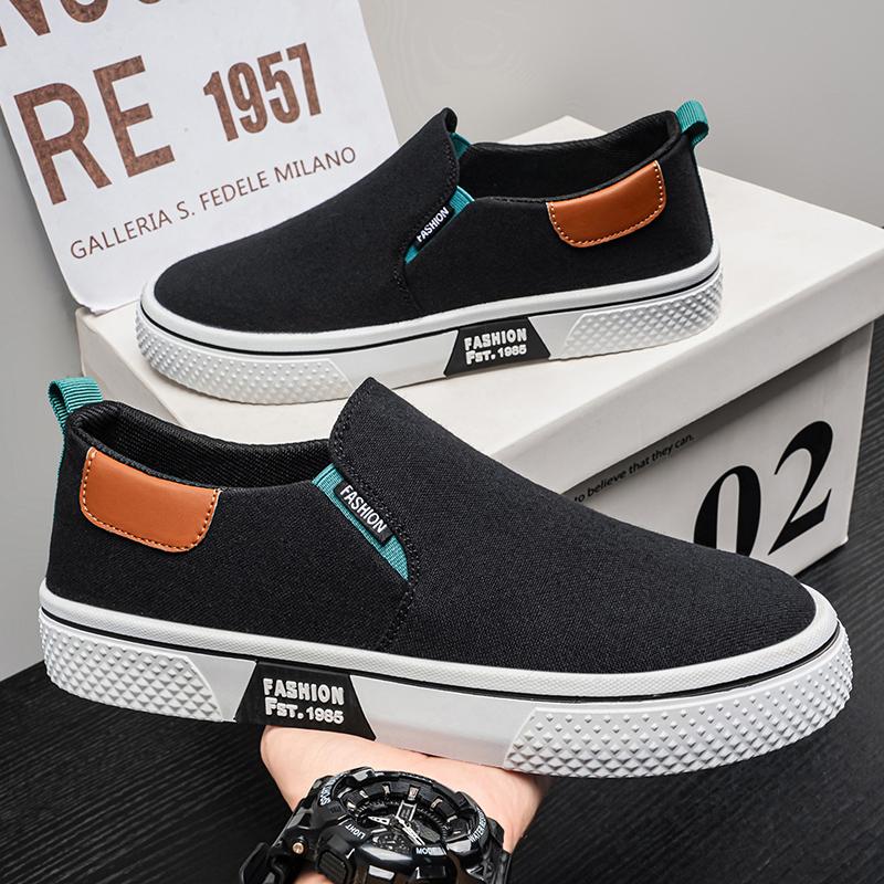 Men 's Casual Four Seasons Fashion Canvas Skateboarding  Students Comfortable Sneakers Boys Trending Soft Sole Breathable Shoes