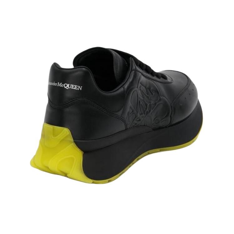 Alexander McQueen Sprint Runner Black Yellow 705076WIC981554