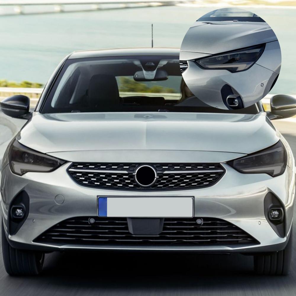 Für Opel Corsa F 2019-2026 Rauchschwarz Hochglanz TPU Scheinwerfer PPF Folie Vorgeschnitten Kratzfest Schutz Vinyl Wrap Abdeckungs-Kit
