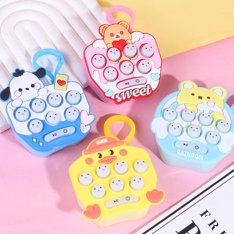 1 Stück Cartoon niedliche Handheld Whack-a-Mole Maschine Puzzle Pass Kinderspielmaschine Dekompressionsartefakt Mini kleines Spielzeug