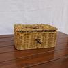 Retro-Stil Imitation Rattan Taschentuchbox Rechteckiger Kartonbehälter Langlebiger Serviettenhalter Tisch