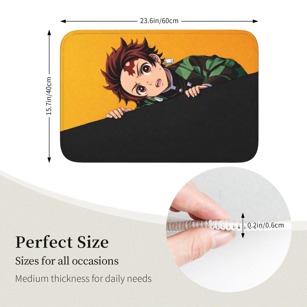 Demones S-Slayer Floor Door Kitchen Bathroom Mats Anti-Slip Indoor Doormat Garden Living Room Entrance Rug Carpet Footpad