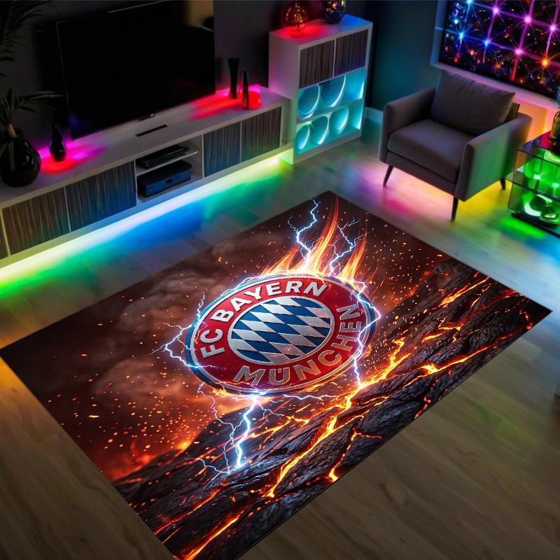 Tappeto in velluto di cristallo con design Bayern Monaco Accogliente Non?Tappeto Stampato Antiscivolo per Camera da Letto Soggiorno Ingresso