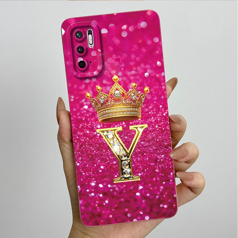 

For Redmi Note 10 5G Note 10T 5G Fashion Initial Letter Couple Phone Case Redmi Note10 5G 10T Soft Silicone TPU Protective Case Redmi Note 10T 5G