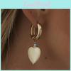 Retro Heartshaped Earrings For Women Elegant Geometric Copper Design