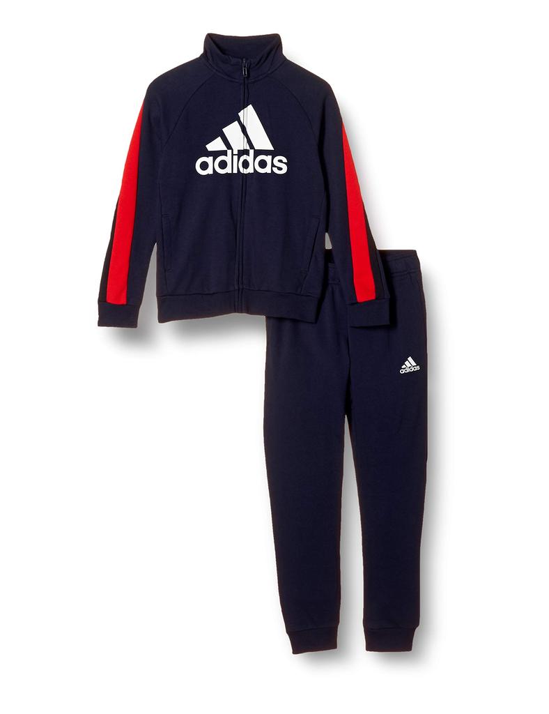 Adidas Badge of Sport COLORBLOCK TRACKSUIT Tracksuit Set Legend Legend Equivalent to Japanese size 140 Kids' (Top Ink/Vivid Red/White, Bottom