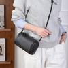 Genuine Leather Cylinder Toe Cover Layer Cowhide Natural Fall Shoulder Crossbody Bag Women Retro Simple Armpit