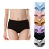 6pcs Mid Waist Underwear Women Soft Breathable Elegant Cotton Pure Color Panties for Daily Life L Assorted Color L