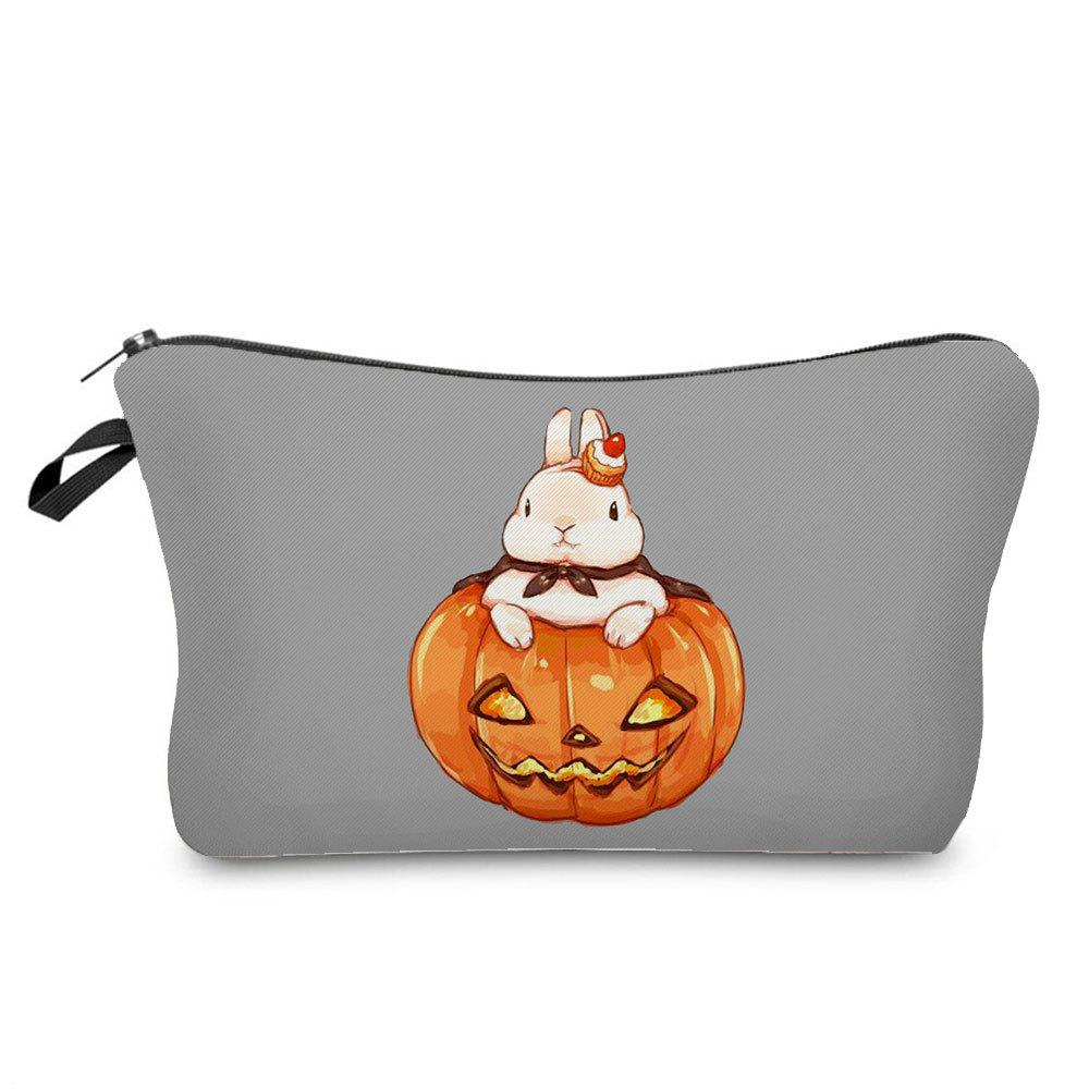 Women Rabbit Print Cosmetic Bag Toiletries Organize Travel Storage Case  6412 KTB