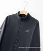 Men's Plus Size Stand Collar Fleece Jacket - Loose Fit for Autumn/Spring, Middle-Aged Style