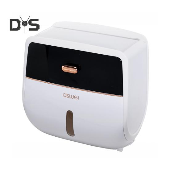 Porta rotolo di carta igienica a parete con cassetto, grande capacità, scatola portaoggetti, facile installazione, scatola per fazzoletti impermeabile, accessori per il bagno