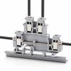 Double Level Electrical Terminal Block 4-Conductor DIN Rail Terminal  Industrial Control