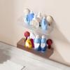 Frosted Suction Cups Shower Shelves Wall Mounted Cosmetics Storage Rack  For Home