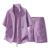 Mens Quick-Dry Sport Set With Stand Collar Zipper Top Breathable Shorts Lightweight Athletic Wear