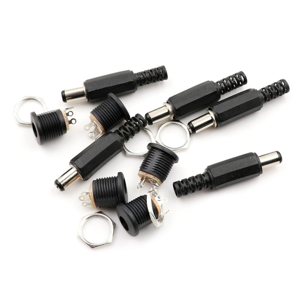 15Pcs for DC Power Plug 5.5x2.1mm for Dc Plug 5.5-2.1 Wire Type Standard Length 9mm for DC Male Plug Power Supply DIY fo