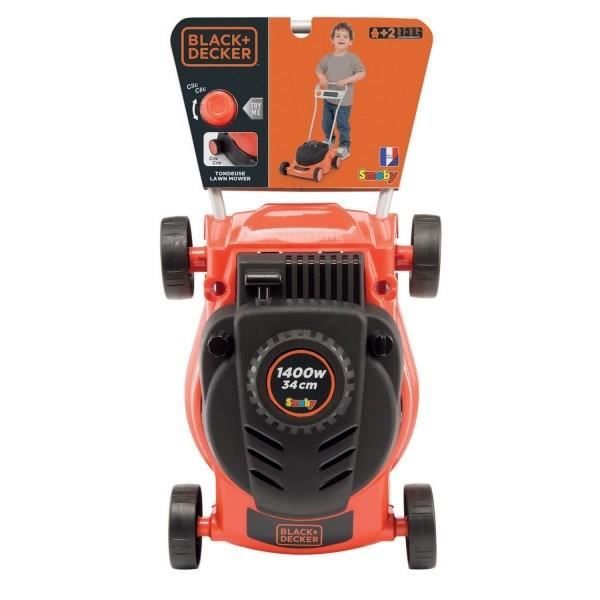 Smoby Negru și; Mașină de tuns iarba mecanică Decker