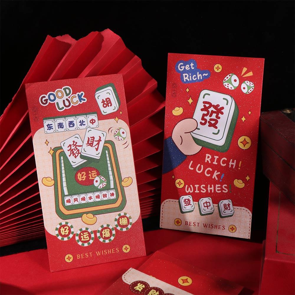 6pcs/set Cartoon Snake Year Red Packets Traditional Lucky Money Pockets  Lunar New Year