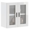 VidaXL Kitchen Wall Cabinet with Glass Door Porto Gloss White 854149