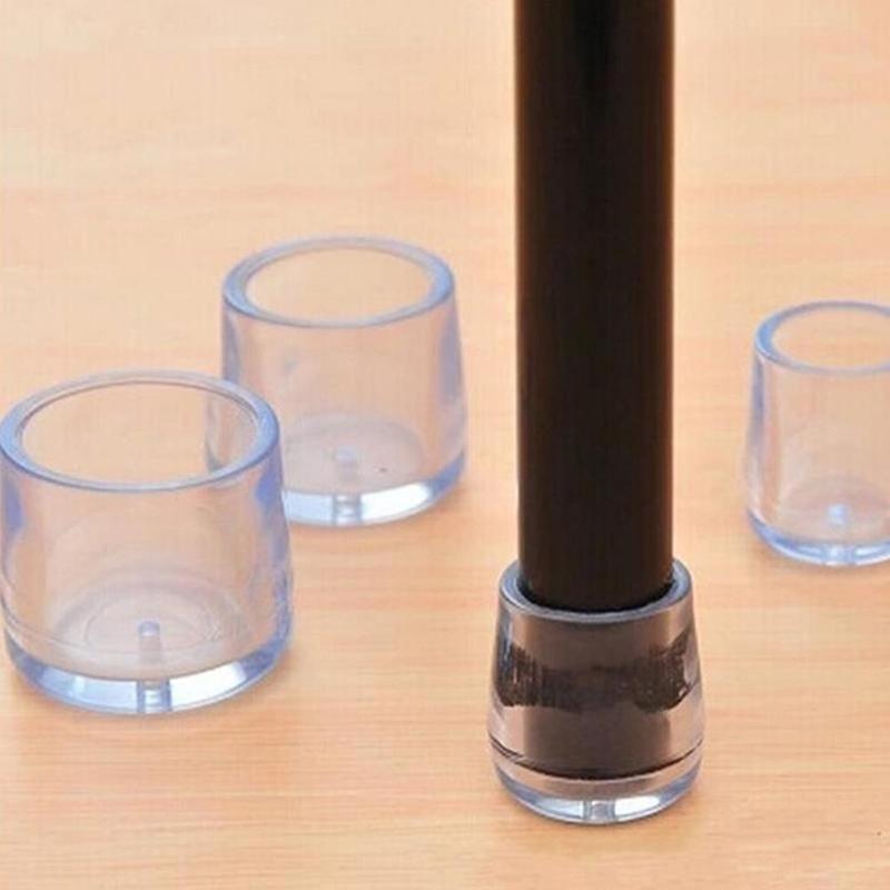 Transparent Rubber Floor Chair Anti Scratch Protector Cap Furniture Table Ferrul