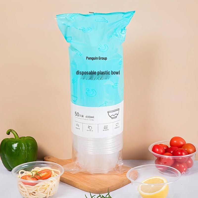 Disposable 400ml Plastic Takeaway Bowls
