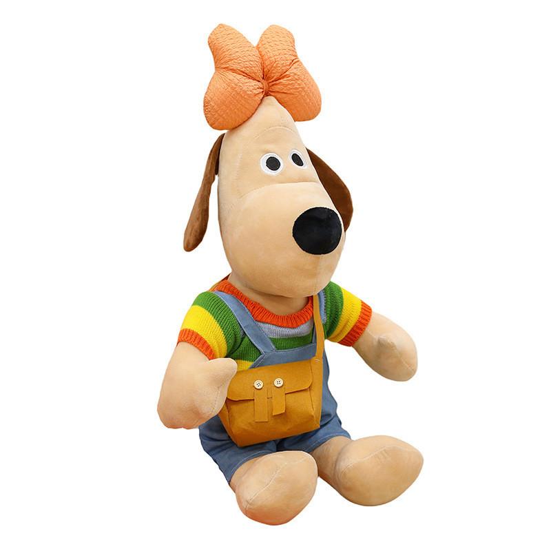 Wallacegromit Dog Cartoon Doll Plush Toy Bow Sweater Dog Animal Doll Gifts