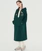 Metapeo Half-Zip Fleece Hooded Dress Green