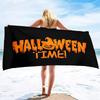 Halloween Beach Towel Microfiber Pumpkin Lantern Bath Towel Quick Dry Hand Towels Multipurpose for Bathroom, Hotel, Gym and Spa