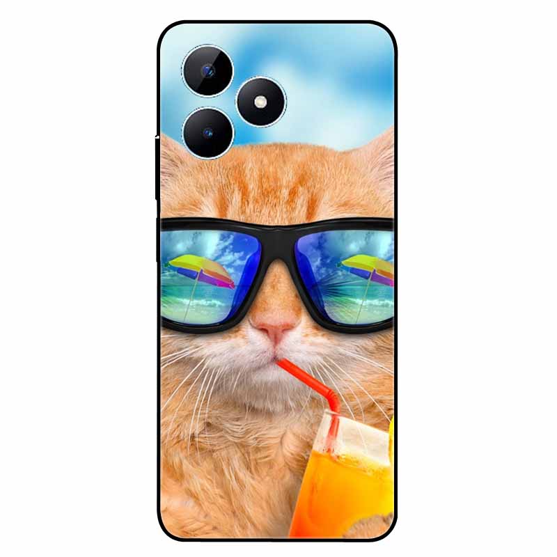 Funda For Realme Note 50 Case Silicone Soft Shockproof Cartoon TPU Phone Shell For Realme Note50 Cover Painted Cute Coque Note50
