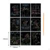 9 Pieces Scratch Paper Art Craft Kits Interactive Drawing Notes Boards Sheet for Gift Wrapping