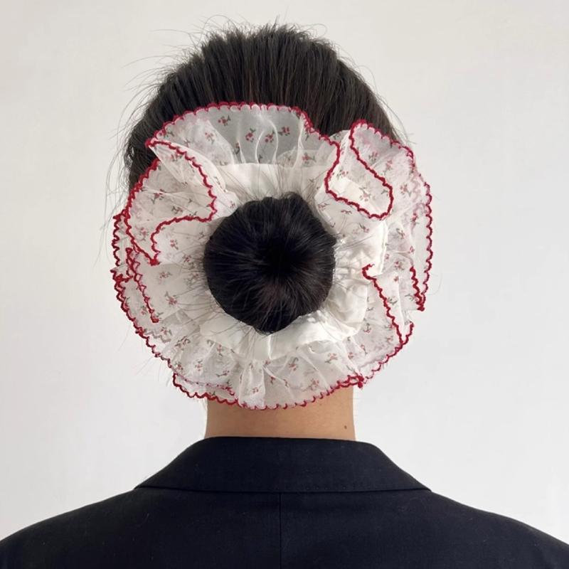 Aesthetic Hair Scrunchies Women Elastic Lace Hair Ties Wedding Party Headwear