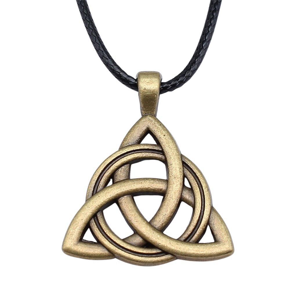 45cm Necklace Leather Chain Big Hexagram Celtic Vintage Jewelry Supplies QN036
