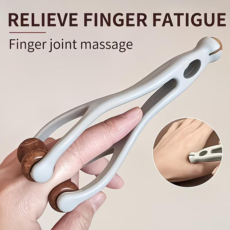 1/3 peças Rolo Massageador de Dedos de Madeira Maciça com Rolos 360° Design de Clipe Massageador de Dedos Bastão de Acupressão para Alívio de Meridianos da Mão