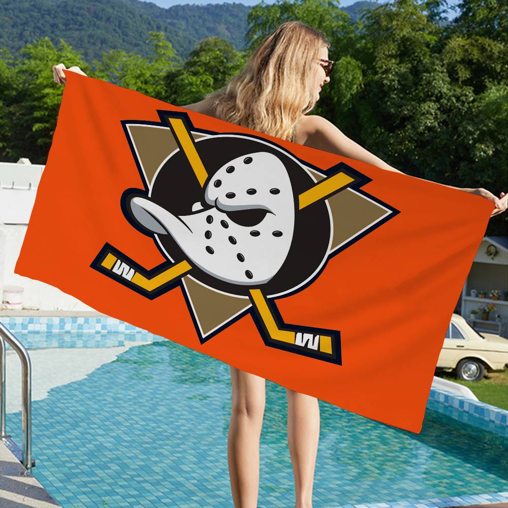A-Anaheim D-Ducks Microfiber Blanket Quick Drying Beach Towels Oversized Printing Super Absorbent Pool Towel Blanket