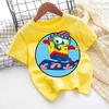 SpongeBob TShirt for Kids Cartoon Design Round Neck for Boys and Girls Cotton Casual Streetwear Short Sleeve Kids Tops