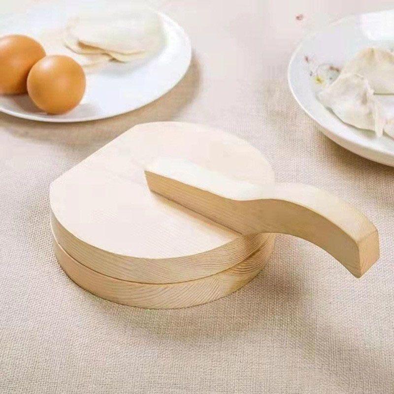 Solid Wood Dough Press Tool Quick Easy Dumpling Skin Presser Home Dumpling Wrapper Skin Making Mold Kitchen Pastry Baking Tools