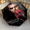 Blood Desire: Vampire Diaries Folding Umbrella Suitable for All Seasons 8 Paraphenoid Bones Umbrella Travel Umbrella