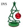 Modern Christmas Tree Decor Table Decoration, Metal Line Art Holiday Sculpture with Gift for Colleagues Red Ball Ornament Xmas Party Desk, Shelf,