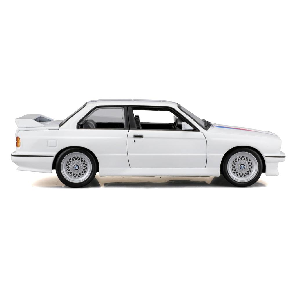 Bburago 1/24 scale BMW M3 (E30) 1989 White / Diecast Model Car, Finished Product, 21100 W