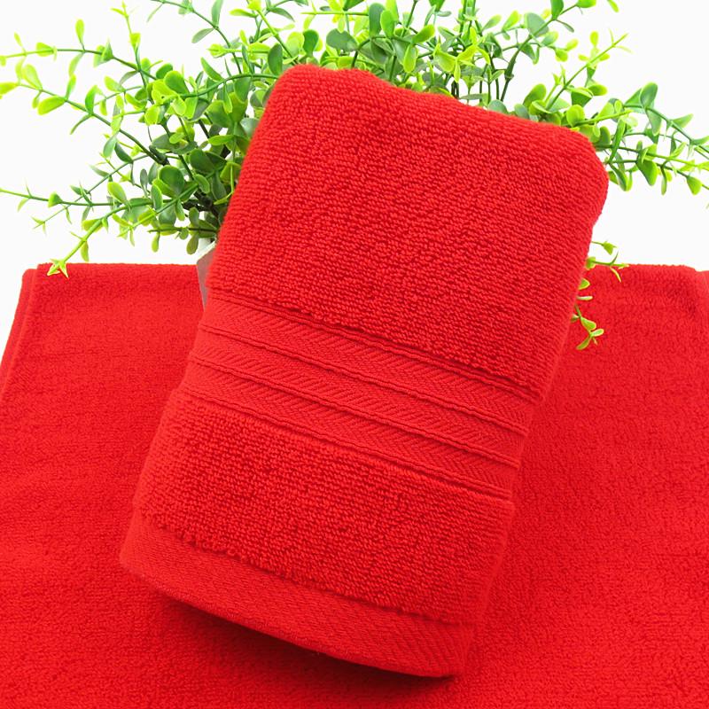 Dickes Rotes Handtuch aus Reiner Baumwolle - Farbecht, Individuelle Stickerei möglich, Ideal zum Verschenken