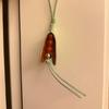 Handmade Pea Shape Key Holder Youthful Backpack Ornament Leather Texture Unique Key Pendant Suitable for Key and Car