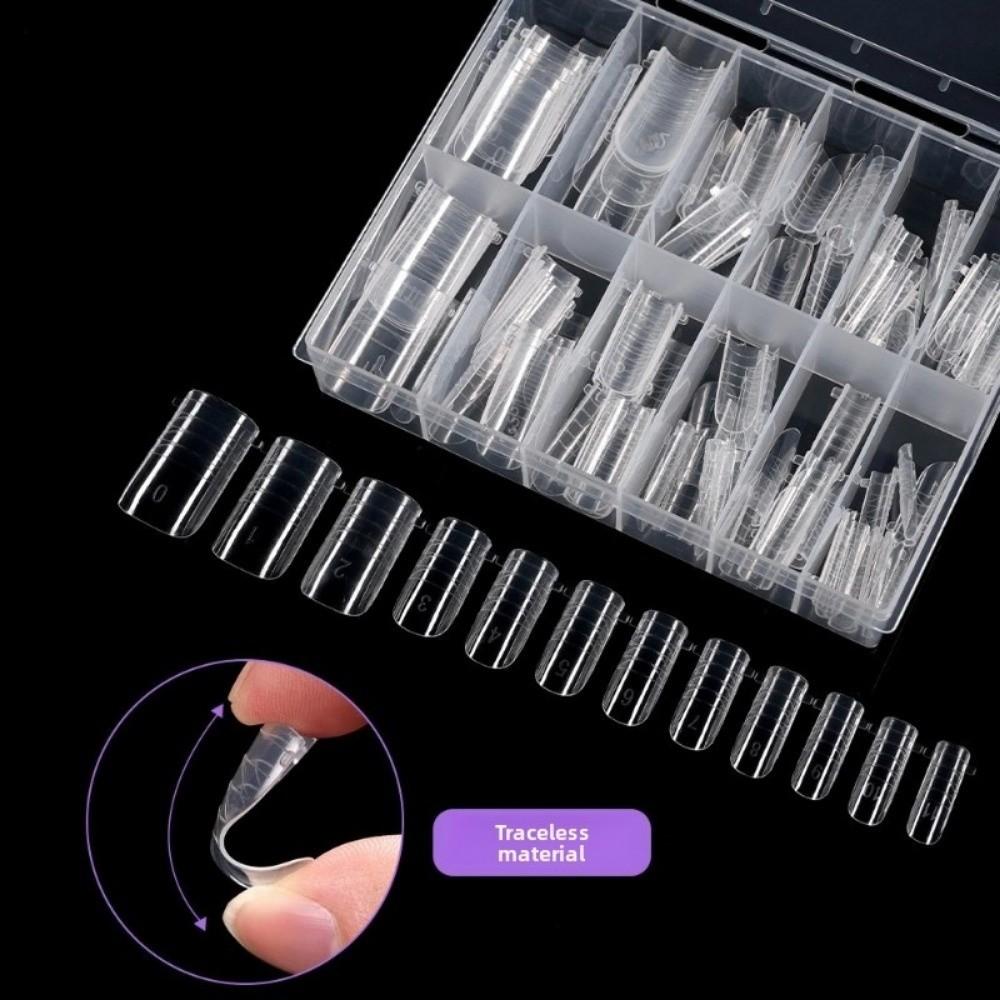 120pcs Full Cover False Tips Acrylic Poly Nail Gel Molds New Toe Nail Mold For Extension
