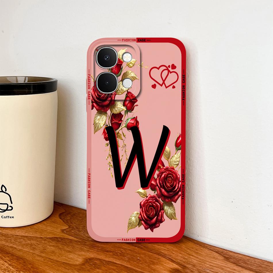 

For Vivo Y500i / Y31D Phone Case Couple Letters Shockproof Full Coverage Funda For Vivo Y 31d Y 500i Soft Liquid Silicone Cover vivo Y500i (5G)