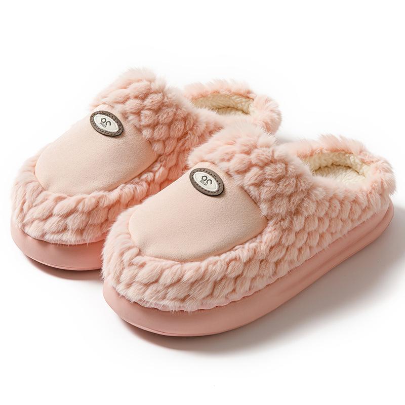 Non-slip Thick-soled Plush 2025 Cotton Shoes, Winter Cotton Slippers, Home Thermal and Fleece Home Slippers