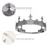 Simple Bar Mitzvah King Crown Hair Hoop Western Prince Crowns Headband Hair Accessories Round Tiaras Hair Ornaments