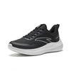 Anta Lightweight Shock Absorbing Running Shoes Women Sneakers Basic-Black Paper-White 922615541-4