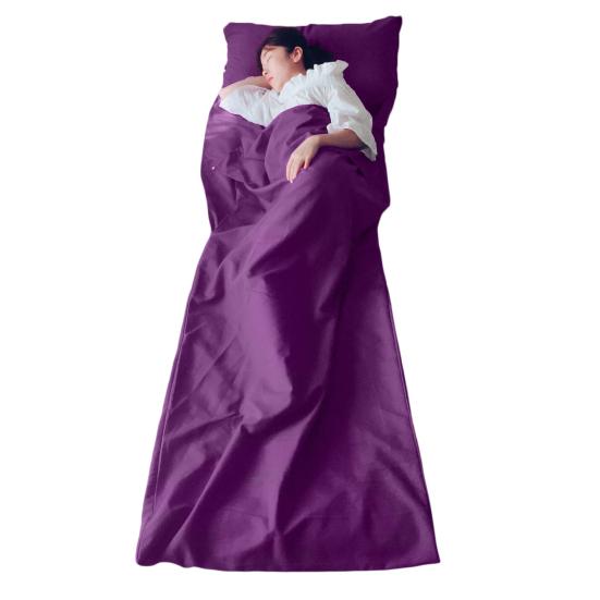 Sleeping Bag with Pillowcase Super Soft Wear Resistant Waterproof Non-Fading Lightweight Foldable Travel Sheet