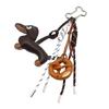Fashion Keyholders Sausage Dog Keychain Chocolate Keyrings Creative Bag Charm PU Keychain Braided Rope Bag Pendant