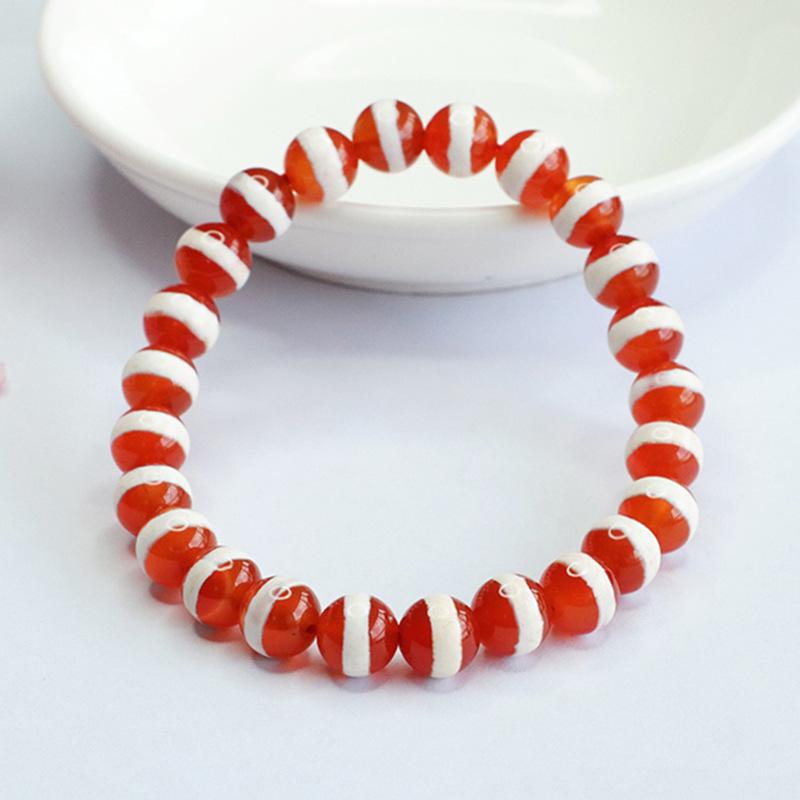 Juan Yu Schwarzer Achat & Neunäugige Dzi-Perle Armband MN3063001